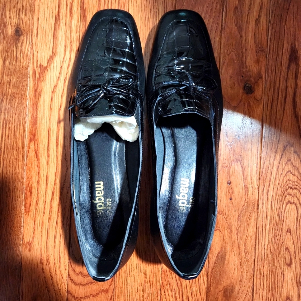 California magden women's black size 11 leather shoe